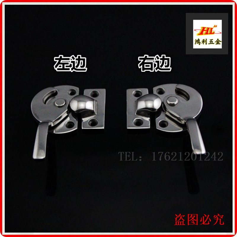 304 stainless steel semi-circular close handle industrial chassis equipment door lock handle freezer oven rotating door handle