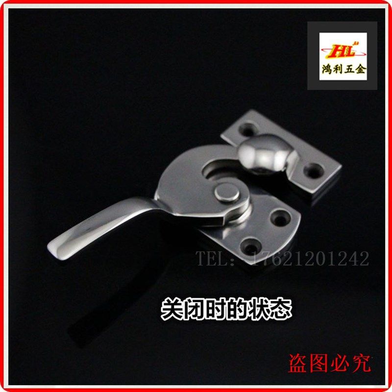 304 stainless steel semi-circular close handle industrial chassis equipment door lock handle freezer oven rotating door handle