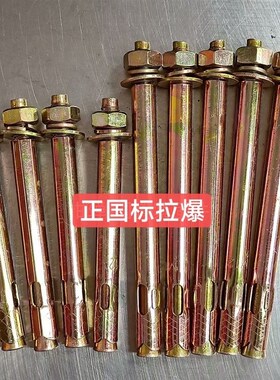 正国标膨胀螺丝10mm镀锌膨胀螺栓拉爆螺丝膨胀8mm带孔胀栓