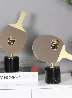 代现简约客装厅玄关书酒柜书柜创意房摆件艺术兵乓球拍个性kf-366