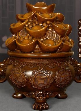 招财聚宝盆摆件可存可取存钱罐中式酒柜风水装饰店铺开 业前台礼
