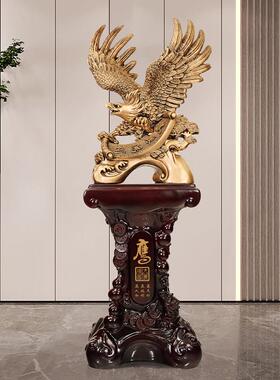 大展宏图老鹰摆件公司开业礼物办公室招财酒店前台大厅落地装饰品