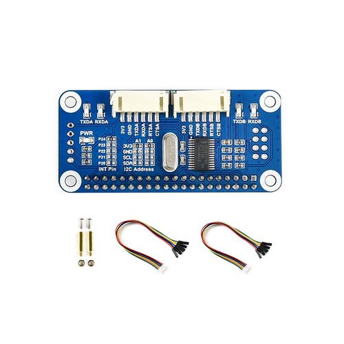 树莓派Raspberry Pi 3B/4B/Zero 两路UART串口扩展板 I2C串口模块 - 图0