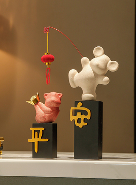 摆件家居饰品新中式气客厅电视J柜酒柜摆设高档轻奢