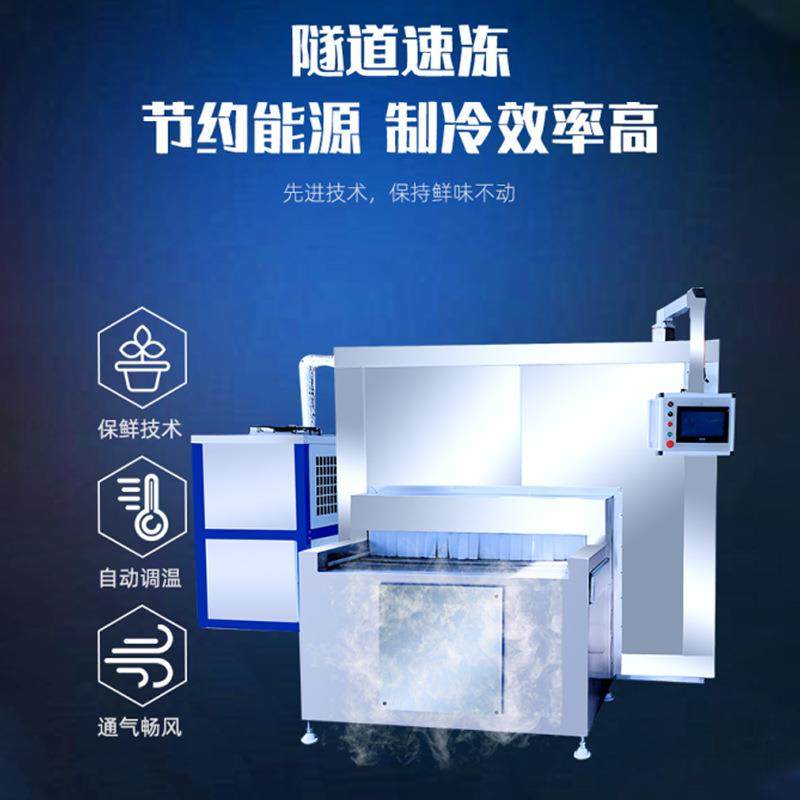 大虾水饺隧道式速冻机 肉丸蟹棒汤圆冷冻机 食品低温速冻流水线,淘宝优惠券,粉丝福利购,淘宝优惠卷