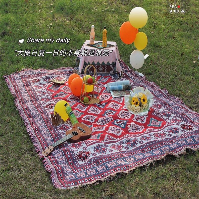 民族风野营户外露营桌布装饰气氛拍照毯子出口沙滩海边野餐台布,淘宝优惠券,粉丝福利购,淘宝优惠卷