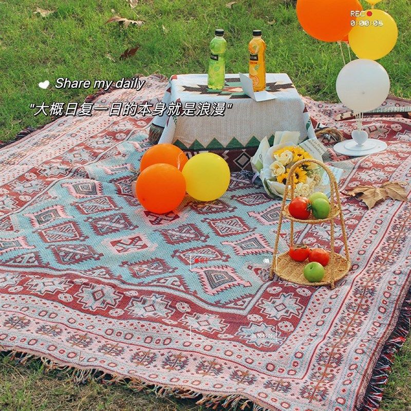 民族风野营户外露营桌布装饰气氛拍照毯子出口沙滩海边野餐台布,淘宝优惠券,粉丝福利购,淘宝优惠卷