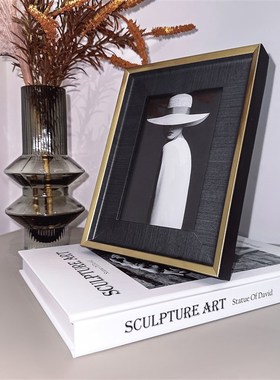 轻奢现代家居样h板房茶几床头柜装饰品摆件高级感软装花艺组合摆