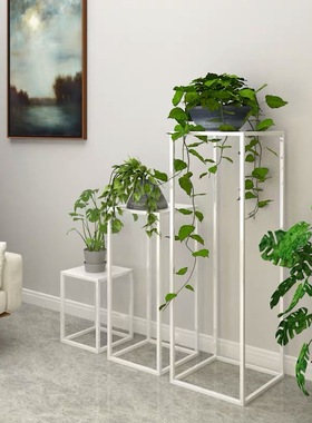 北欧创意铁艺g花架室内绿植花盆架客厅置物架阳台简约落地式花几