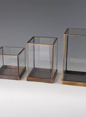 新中式装饰品工艺品摆件玻璃罩客厅I家居酒店样板房别墅摆件