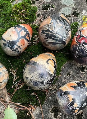 非洲肯尼亚特产手工艺p礼物摆件动物金合欢树石蛋形桌面玄关装饰