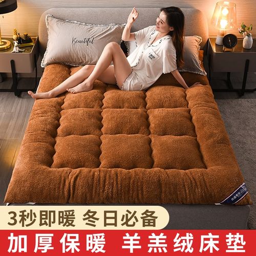 加厚保暖羊羔绒床垫床褥1.5m1.8米榻榻米单K人双人床褥子垫被2x2. - 图3