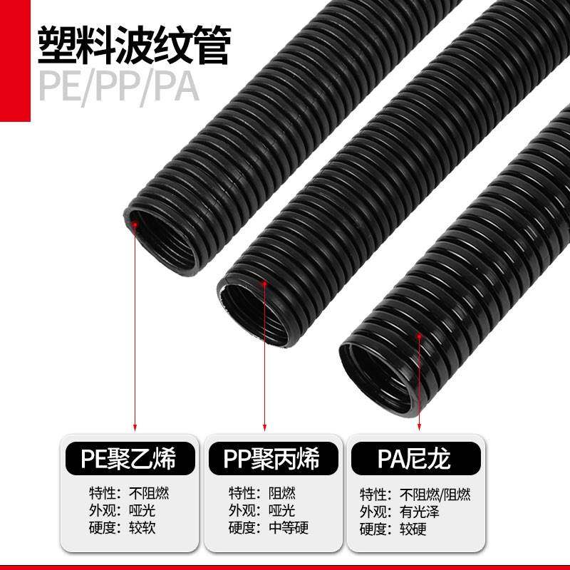 PE塑料波纹管穿线软管PP阻燃电线电工保护套管可开口PA尼龙螺纹管,淘宝优惠券,粉丝福利购,淘宝优惠卷