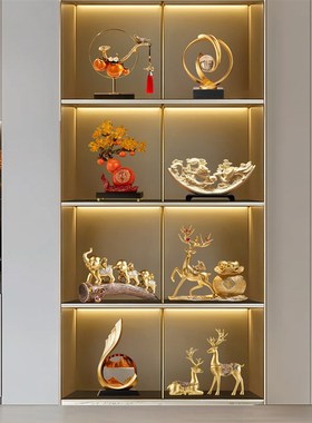 酒柜装饰品摆件客厅2025新款新中式电视G柜子高端大气上档次工艺