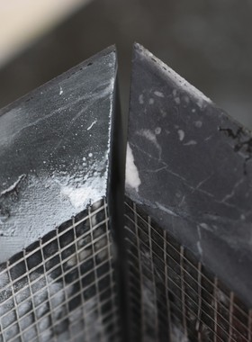 天然古木纹大理石摆台落地基座玄关F客厅样板房艺术品摆件展示底