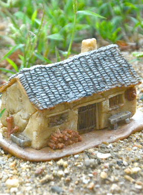 田园乡村老房子摆件小模型桌面创A意微景观造景庭院客厅送朋友礼