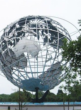 大型不锈钢地球仪雕塑城市广场公园标志性镂空金属造.型景观摆件