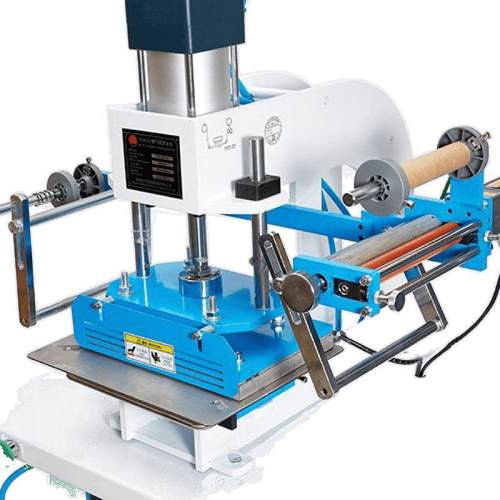 气动烫金机全自动皮革塑料logo大面积烫印机压痕商标铜版纸压唛 - 图3