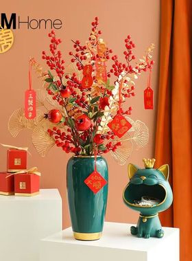 新年过春节发财果家居客厅装饰品摆件新店开业搬新家乔.迁之喜礼