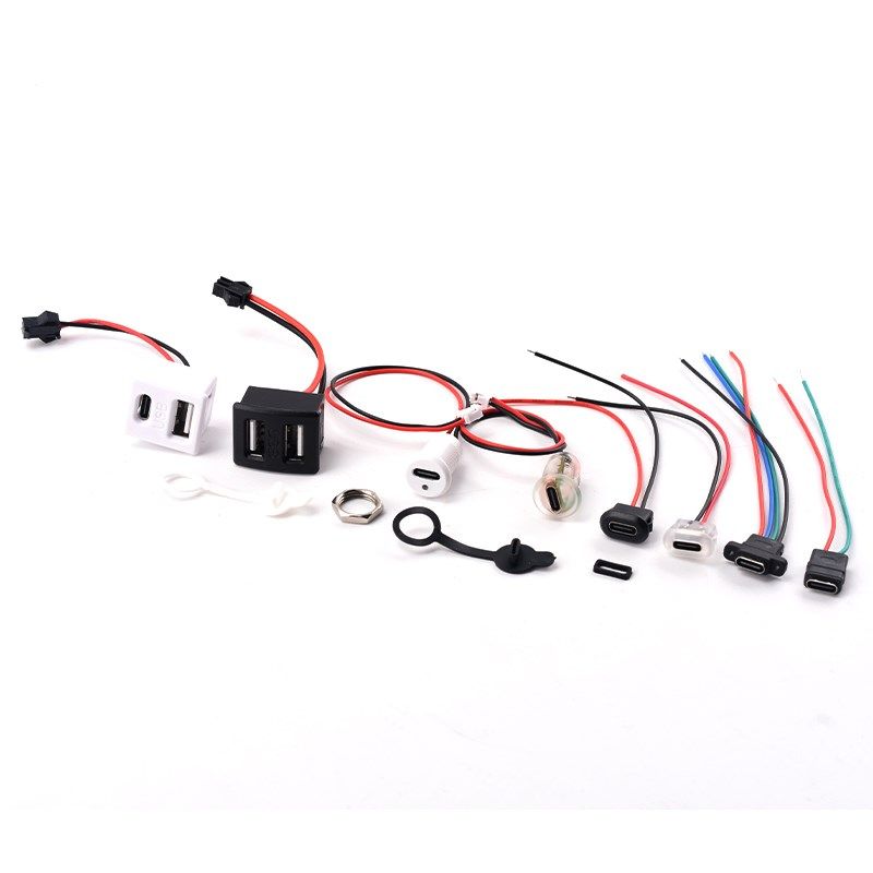 type-c带线防水母座diy维修数据充电口测试C焊线注胶双层USB插口,淘宝优惠券,粉丝福利购,淘宝优惠卷