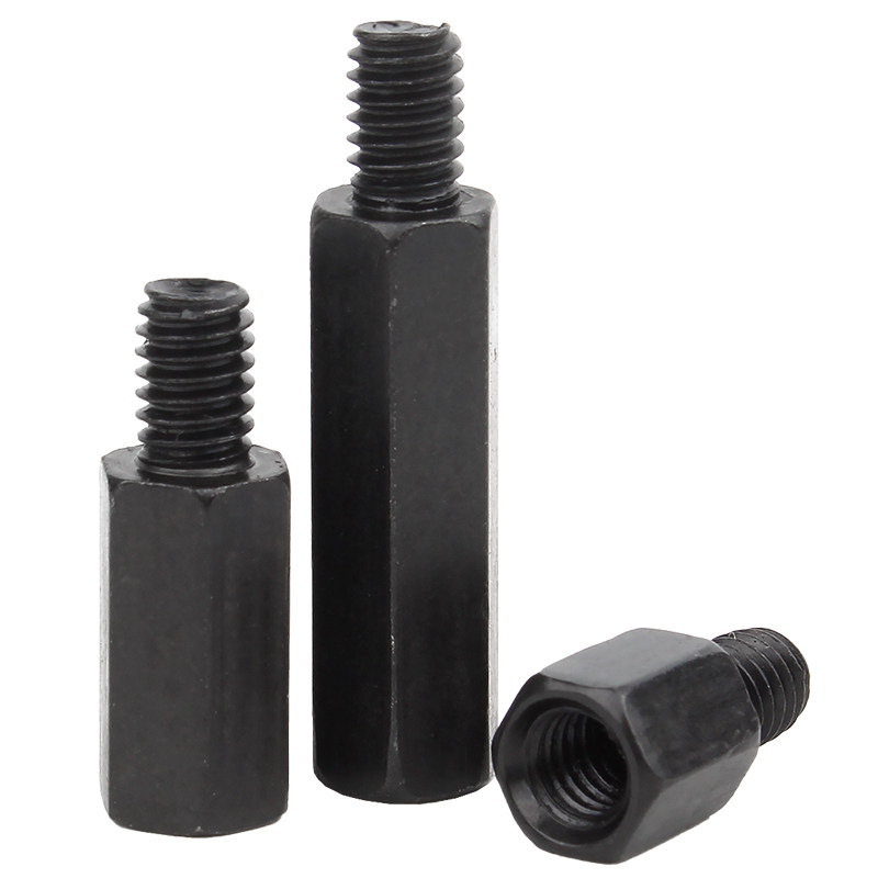 铁发黑单头六角螺柱M3M4螺柱机箱主板螺丝电路板柱单通隔离柱+6,淘宝优惠券,粉丝福利购,淘宝优惠卷