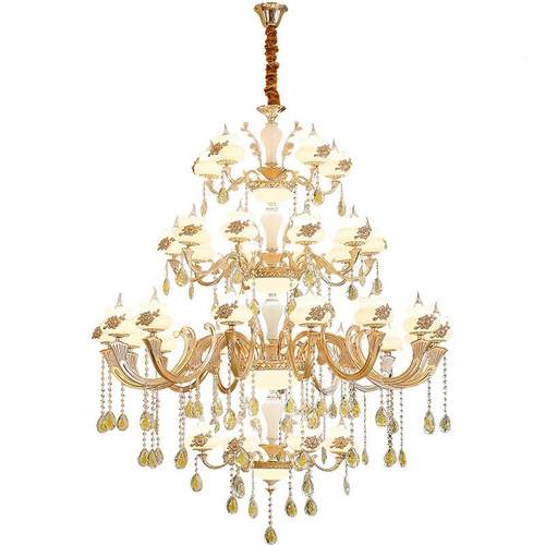 复6521式楼大吊灯别墅客厅三梯层长水晶灯欧式楼中大厅楼间楼吊灯 - 图3