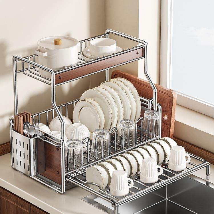 碗子碟收多纳架筷2025新款厨房功能可伸缩置物架放碗盘水槽F996SS,淘宝优惠券,粉丝福利购,淘宝优惠卷