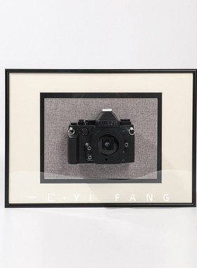 一匚简约摄影主题相机模型立体装饰画摆件O样板间书房家居饰品