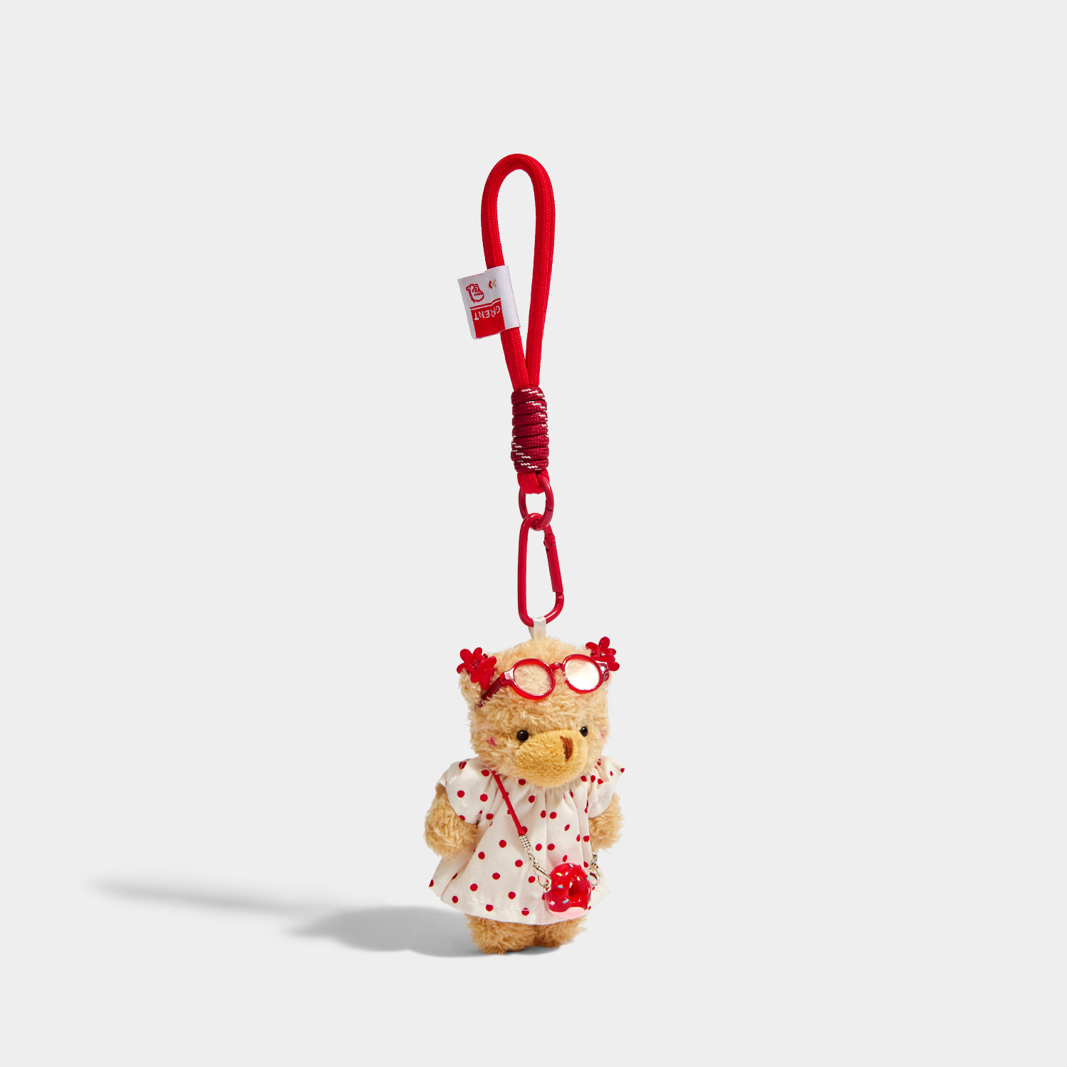 XIAOSIXI原创设计眼镜小棕熊包挂件少女心挂饰情侣钥匙扣圣诞礼物,淘宝优惠券,粉丝福利购,淘宝优惠卷