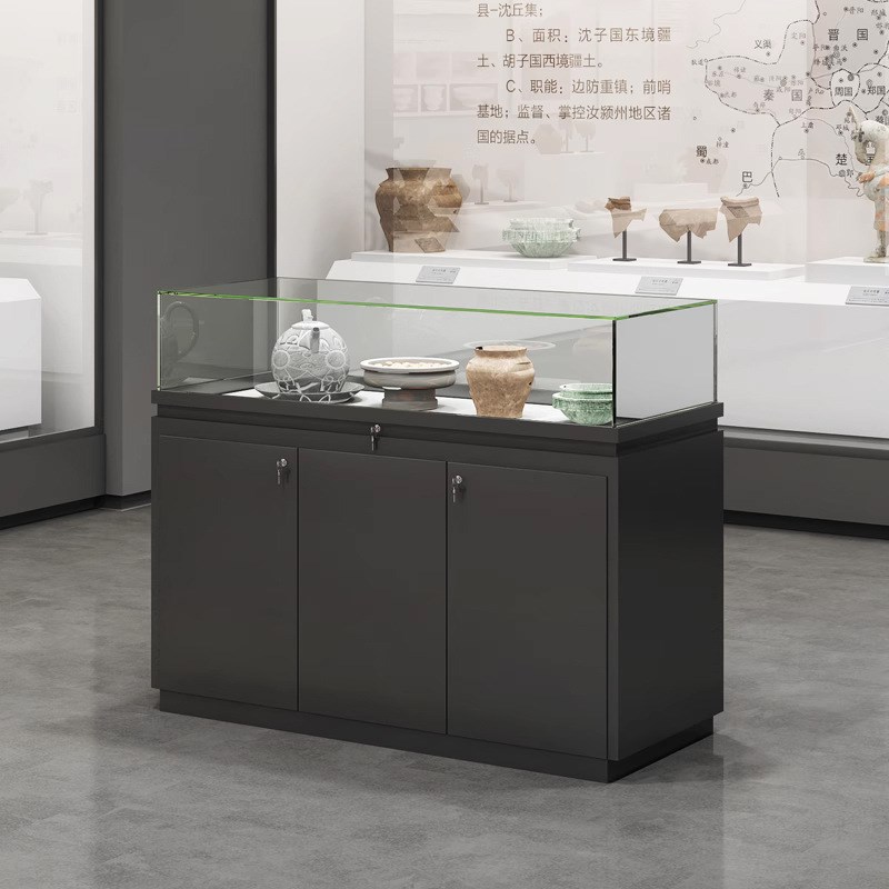Paint hydraulic glass display cabinet museum booth cultural relics antique calligraphy and painting display cabinet corporate exhibition hall display cabinet