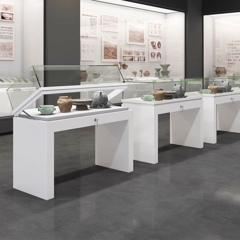 Paint hydraulic glass display cabinet museum booth cultural relics antique calligraphy and painting display cabinet corporate exhibition hall display cabinet