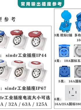 工业防水插座箱室外工地二三级临时检修移动插接箱手提开关配电箱