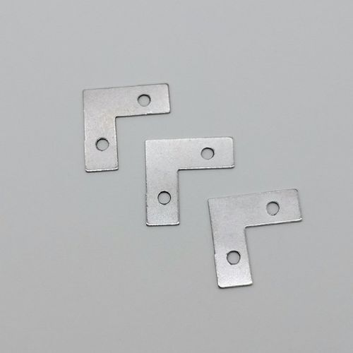 背板梯型连接片两孔攻丝角码五金相框配件家具灯饰内外框固定铁片 - 图1