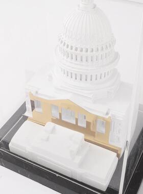 现代约力建BJ0444筑模型树脂摆关件简创意客厅玄书桌亚克罩家居软