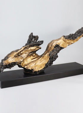 现代简约新中式家居饰品酒v店客厅摆设样板房间抽象雕塑工艺品摆