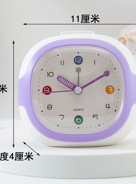 学生简约闹钟男女孩专用起床神器桌面摆台卧室宿舍迷你可爱时钟表