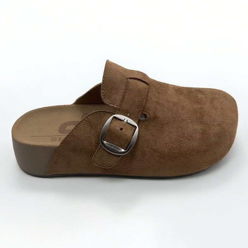 勃肯鞋女半拖2025秋季新款厚底复古学院风一脚蹬懒人外穿包头拖鞋,淘宝优惠券,粉丝福利购,淘宝优惠卷