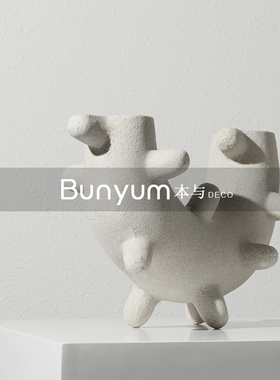 简约家居电视柜创意几何摆件展B厅售楼处样板房间软装饰品摆设