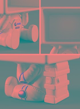 创意宇航员客厅大型落地摆件家居卧室床头柜软装S饰品乔迁新居礼