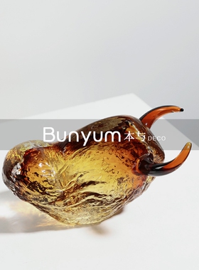 简约牛气冲天轻奢水晶q摆件桌面玄关书房样板间售楼处软装饰品