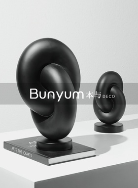 艺术抽象几何雕塑摆件样板w间客厅玄关家居软装创意工艺品摆设