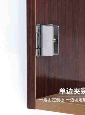 玻璃门荷叶无框合叶柜门铰链免开孔小折页活页玻璃合页不锈钢s8