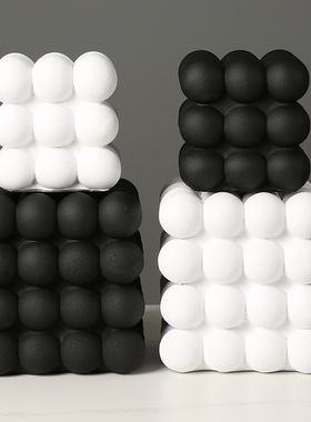 简约抽象艺术树脂几何摆件样板B间售楼处客厅玄关电视柜装饰品