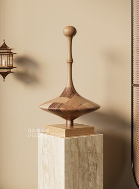 侘寂风艺术雕塑落地摆件别t墅客厅玄关酒店样板房民宿复古软装饰