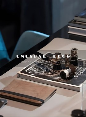 S样板房间书房书桌软u装饰品家居摆件办公桌男主人房间