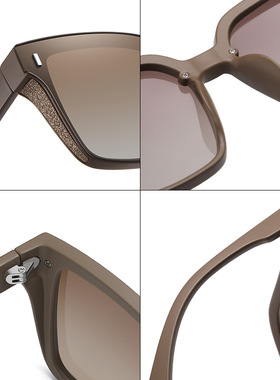 新款偏光太阳眼镜 韩版女士大框PC墨镜 时尚出游遮阳镜现货女