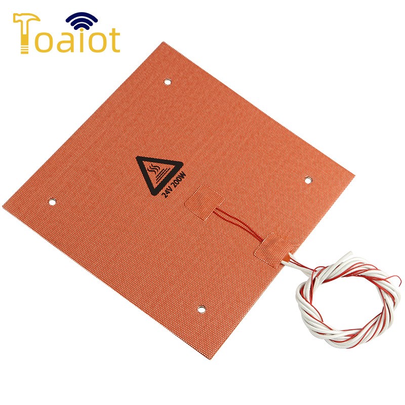 3D打印机配件 Ender-3 235*235mm 24V 200W 热床平台硅胶垫耐温 - 图2