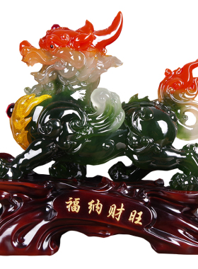 招财进宝貔貅摆件一对聚财皮w丘貔恘客厅高档装饰办公室桌开业礼