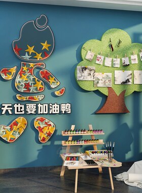 办公室墙面装饰企业文化公司背景C高级感氛围布置会议励志标语贴