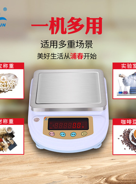上海浦春 电子天平秤0.01g高精度家用精密克重称实验室精准电子秤